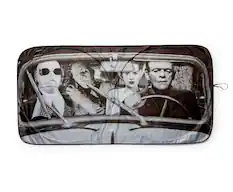 Front. Surreal Entertainment - Universal Monsters Sunshade for Car Windshield | 64 x 32 Inches - Grey.