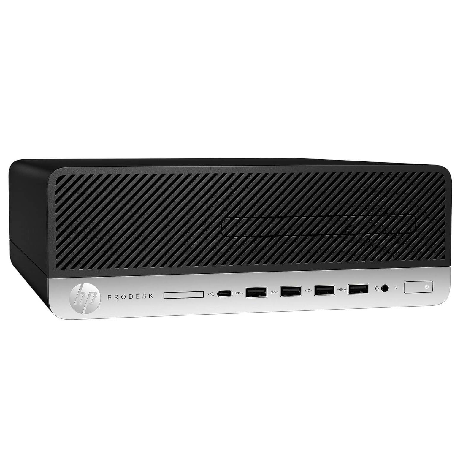 Alt View 3. HP - HP ProDesk 600G5 SFF Desktop PC, Intel Core I5-9500 up to 4.4GHz, 32GB DDR4 RAM, 1TB SSD, WiFi, Keyboard&Mouse, Win11PRO - Black.