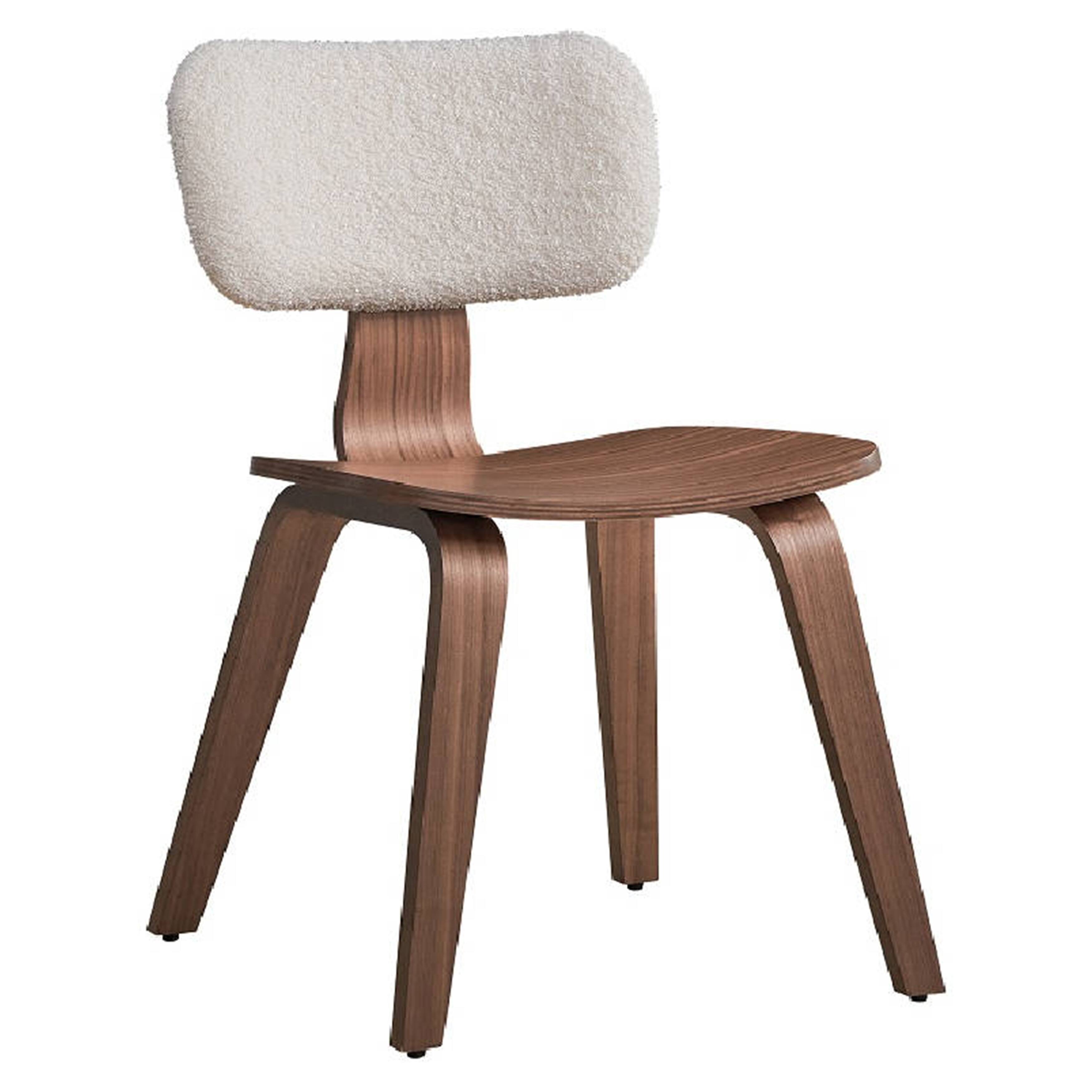 Alt View 1. Manhattan Lane - Aon 22 Inch Side Dining Chair Set of 2, Curved - White, Brown.