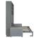 Alt View 5. Tiramisubest - Queen Size Gray Murphy Bed Wall Bed with Sofa, MDF + LVL, Space-Saving & Multifunctional - Gray.