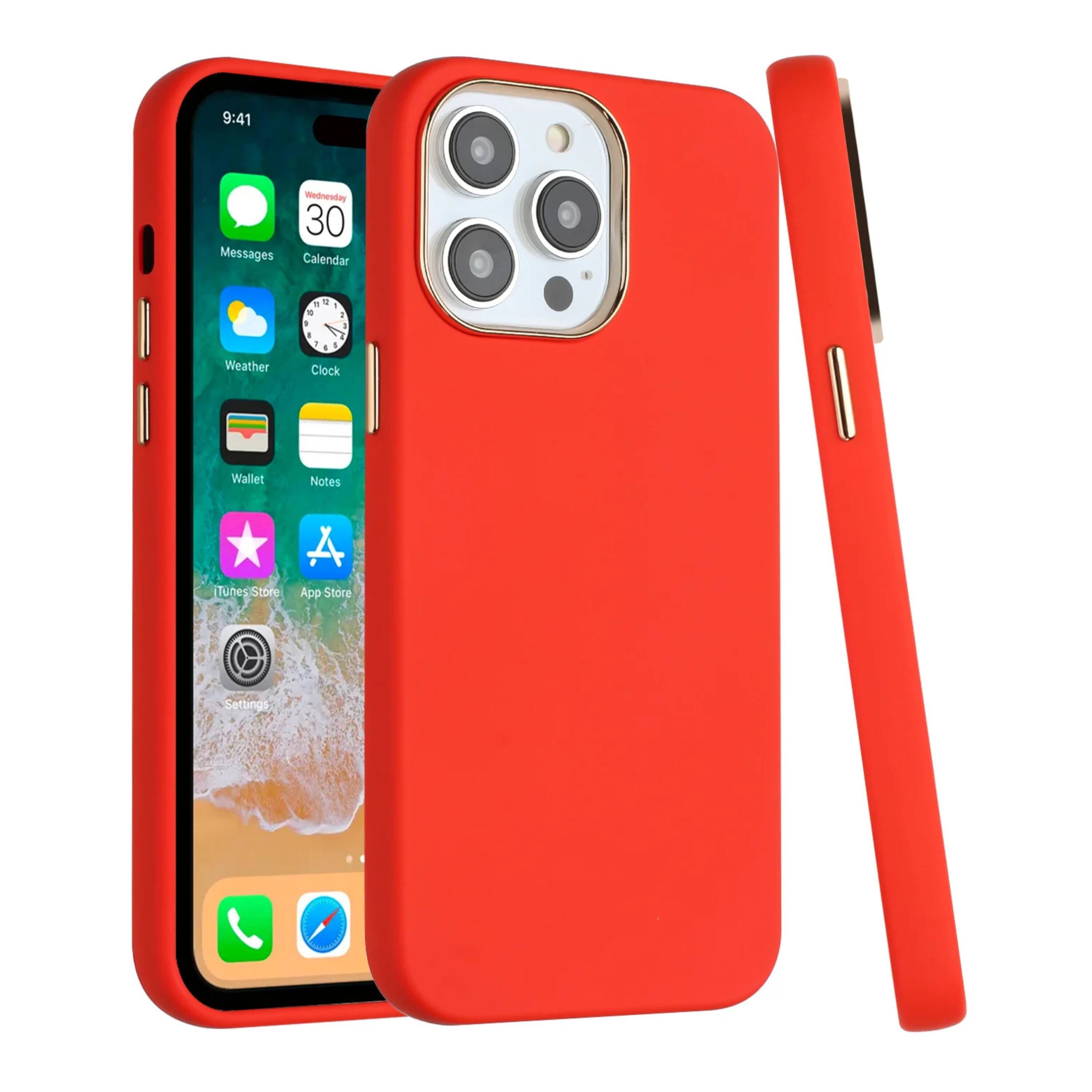 Kitcheniva Matte Rubberized Protective Phone Case With Chrome Buttons ...