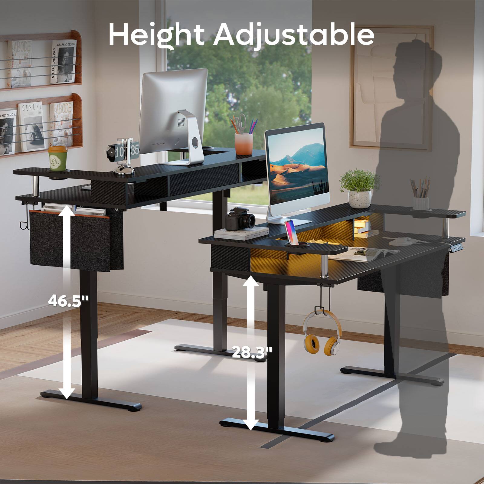 ABODE Height Adjustable Desk nvEn NT CEREAL ABODE P JSS 10 35 200 46.5" 28.3"