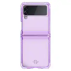 Front. Itskins - ITSKINS - Hybrid Clear Case for Samsung Galaxy Z Flip3 5G - Lavender and Transparent.