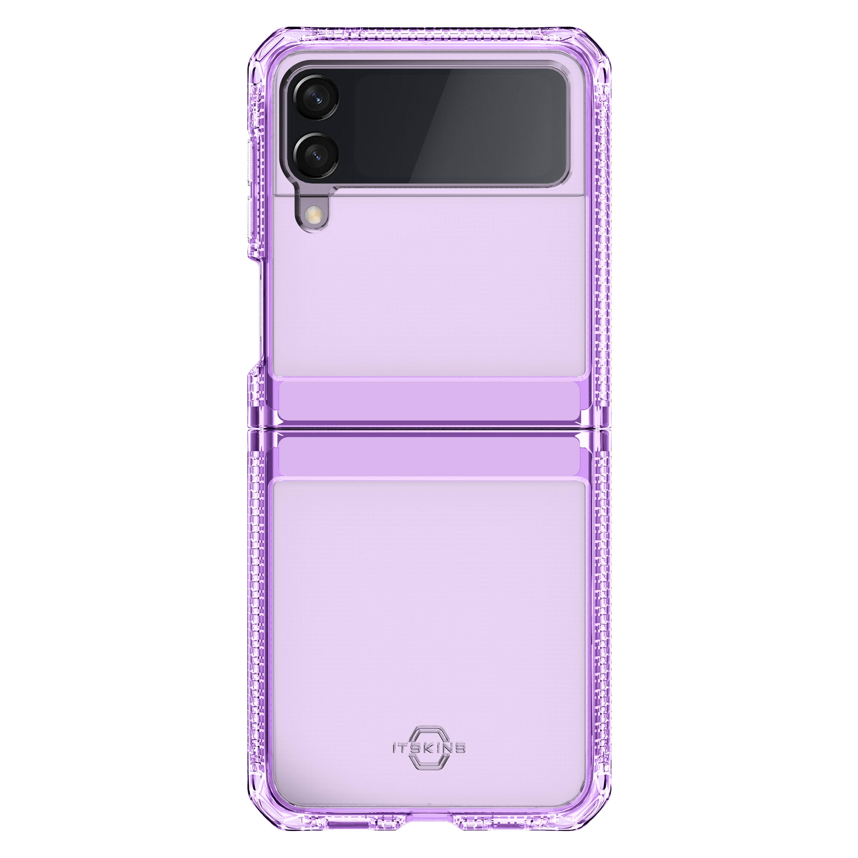 Front. Itskins - ITSKINS - Hybrid Clear Case for Samsung Galaxy Z Flip3 5G - Lavender and Transparent.