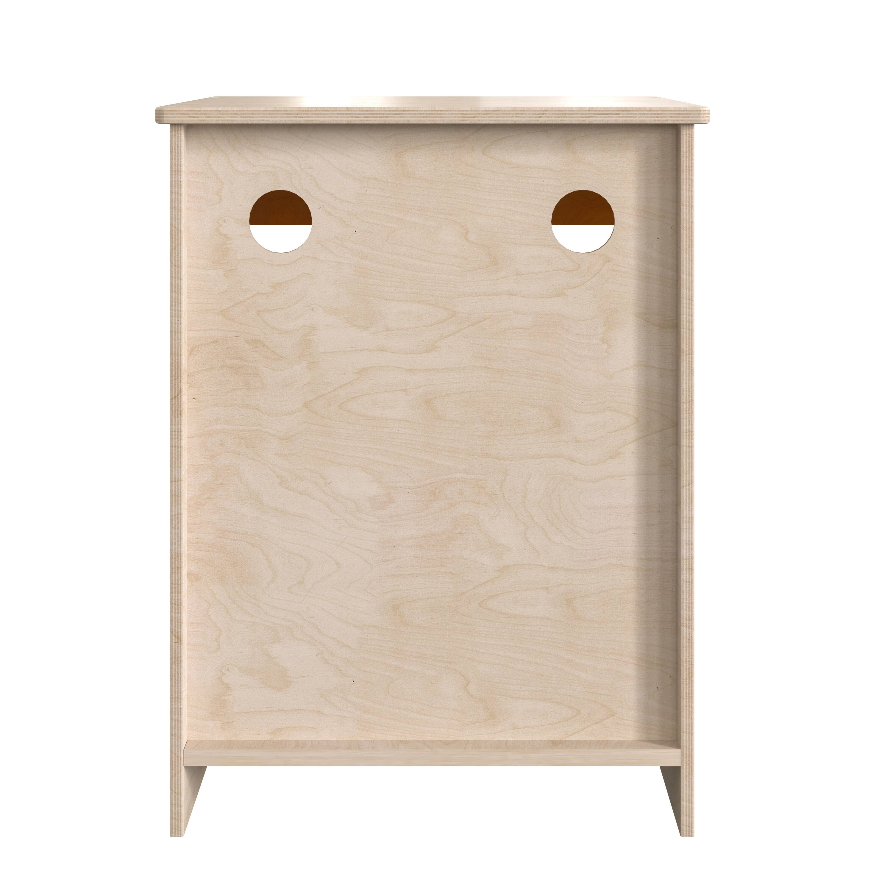 Back. Flash Furniture - Bright Beginnings Commercial Grade Wooden Kid's Two Shelf Kitchen Cabinet - Natural.