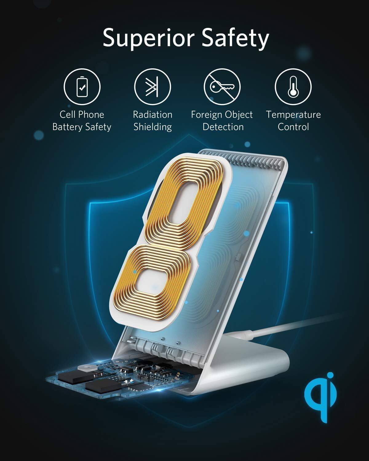 Superior Safety

- Cell Phone Battery Safety
- Radiation Shielding
- Foreign Object Detection
- Temperature Control