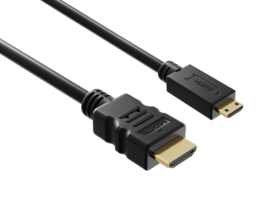 Cable Leader - High-Speed HDMI to Mini HDMI Cable with Ethernet, 4K@30Hz HDMI 1.4 for DSLR Camera, Camcorder, Tablet - Black