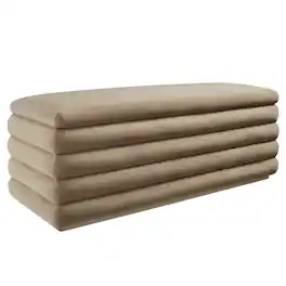 Mezzo Upholstered Performance Velvet Storage Bench by Modway - Brown
