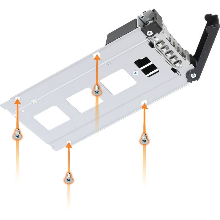 Alt View 5. Icy Dock - Icy Dock MB601TP-B Drive Bay Adapter for 3.5" U.2 External - 1 x SSD Supported - 1 x Total Bay - 1 x 2.5" Bay - Metal.