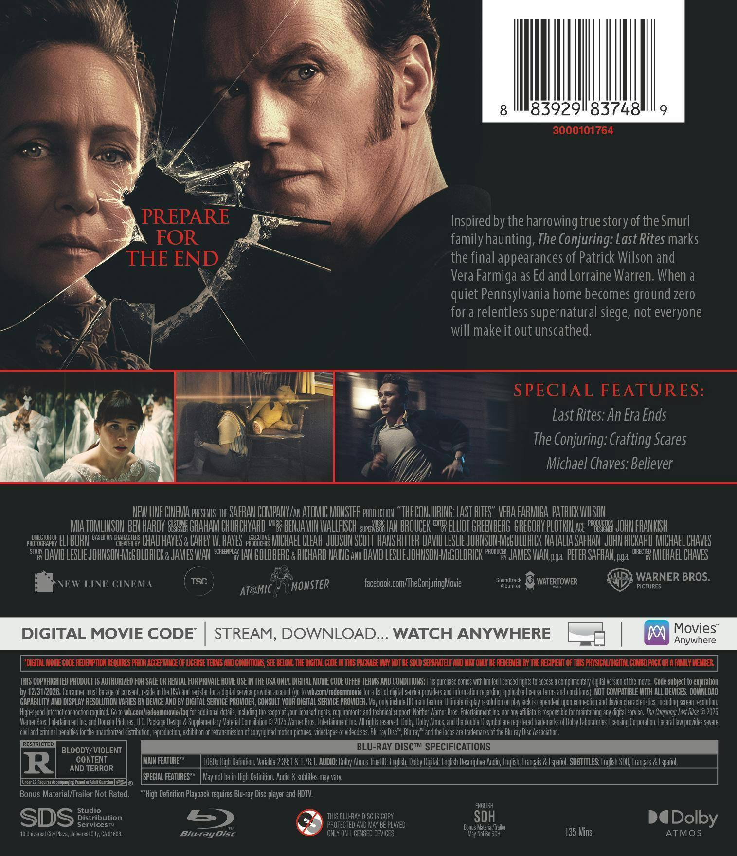 Back. Conjuring, The: Last Rites (Blu-ray + Digital) [Blu-ray].