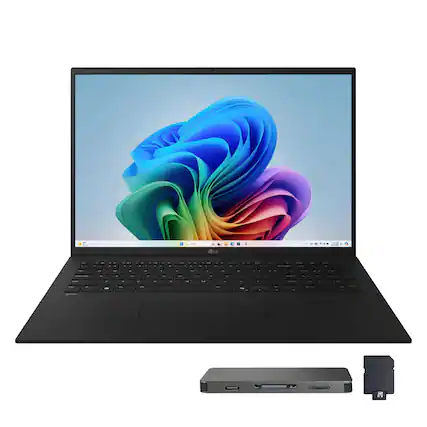 Front. LG - LG gram 17" Touchscreen Laptop,Intel Ultra 7 258V,32GB LPDDR5X,4TB SSD+1TB Dock Set,Backlit Keyboard,Win 11,Black - Black.