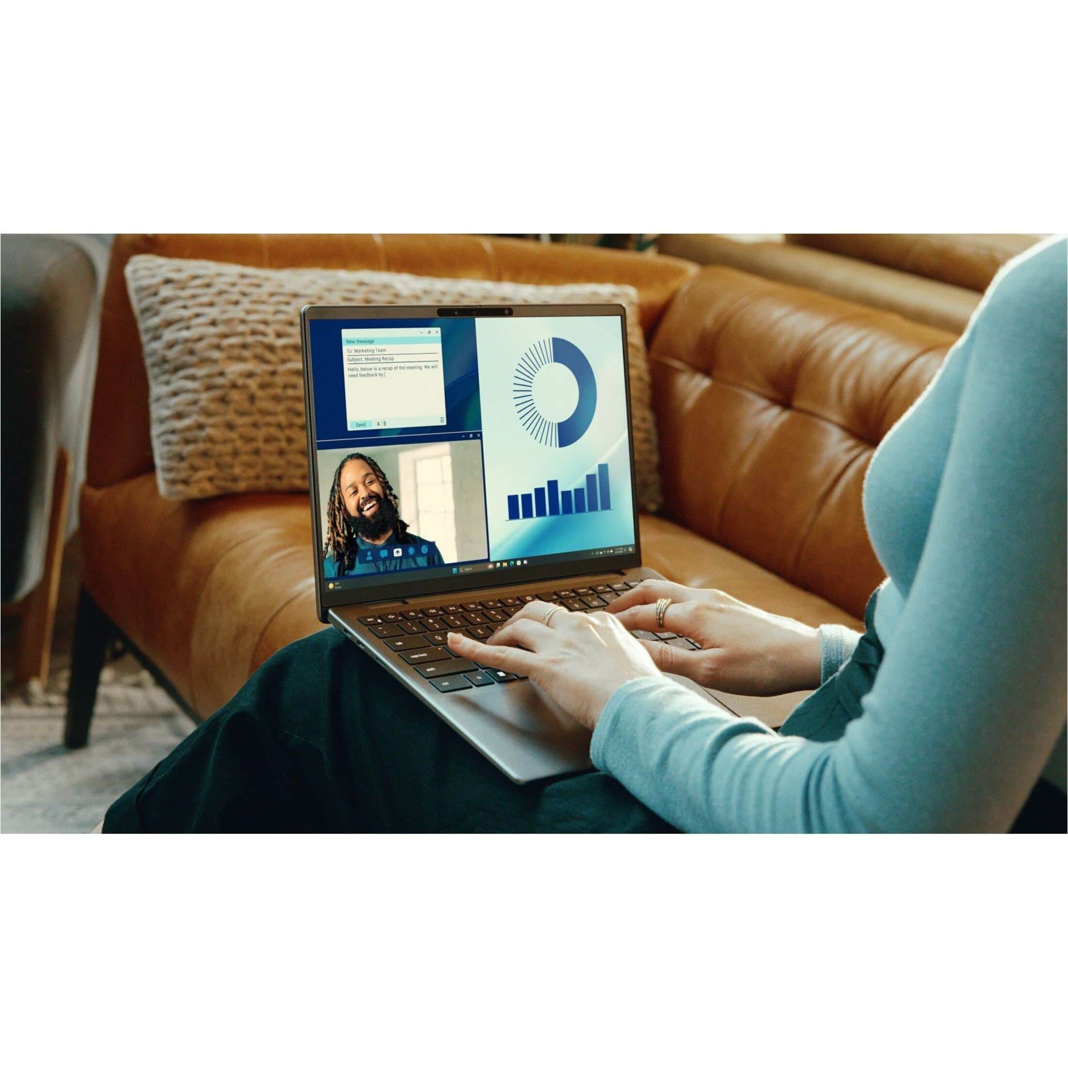 Alt View 23. Dell - Latitude 7000 14" IPS LCD 2560 x 1600 (QHD+) Touch Screen Laptop - Snapdragon X Plus with 16GB Memory - Titan Gray, Gray.