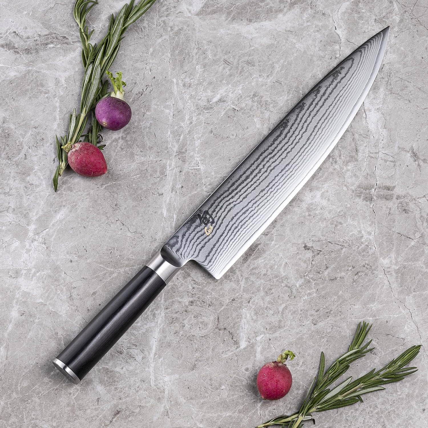 Angle. Shun - Shun Classic 10" Chef's Knife.