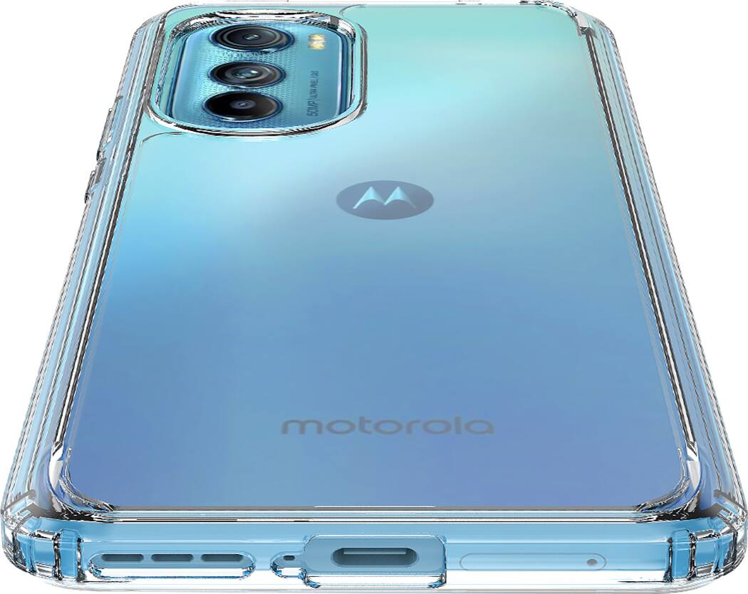 Alt View 11. SaharaCase - Hybrid-Flex Hard Shell Series Case for Motorola Edge (2022) - Clear.