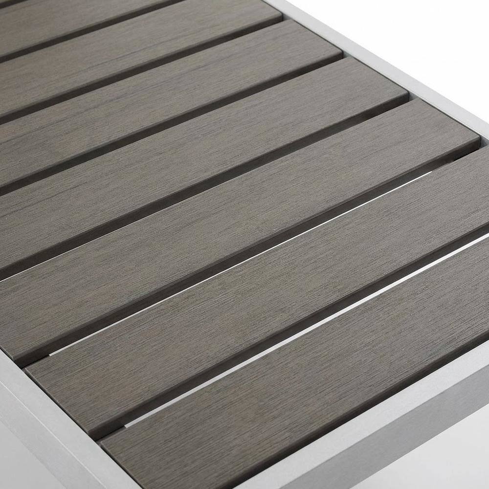 Alt View 1. Outdoor Escape - Outdoor Patio Aluminum Lounge Chairs Set Of 2 With Ergonomic Backrests - Gray.