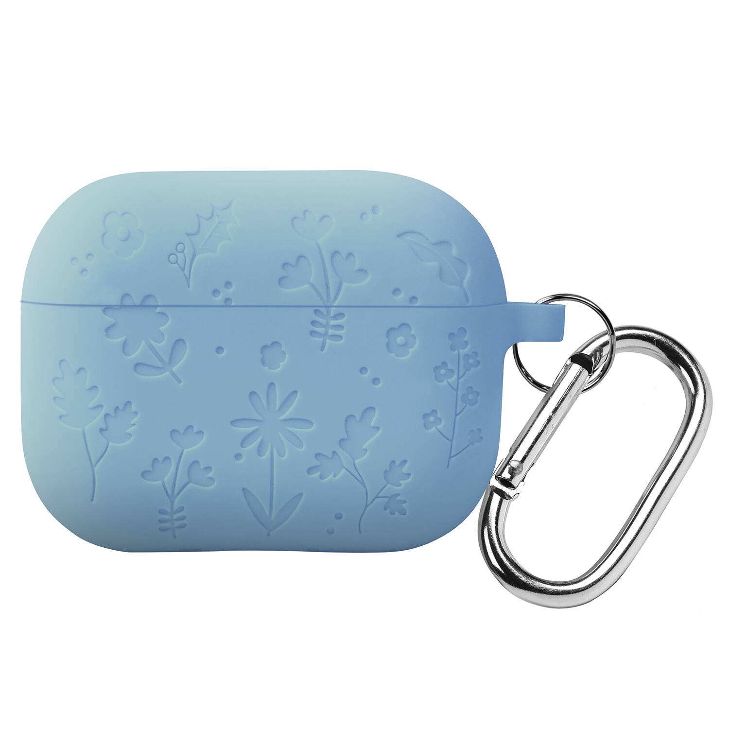 Front. Vena - For Apple AirPods Pro 3 Case Cover Silicone Floral, Protective Cover For MagSafe AirPods Pro Gen 3 3rd Generation, Blue - Blue.