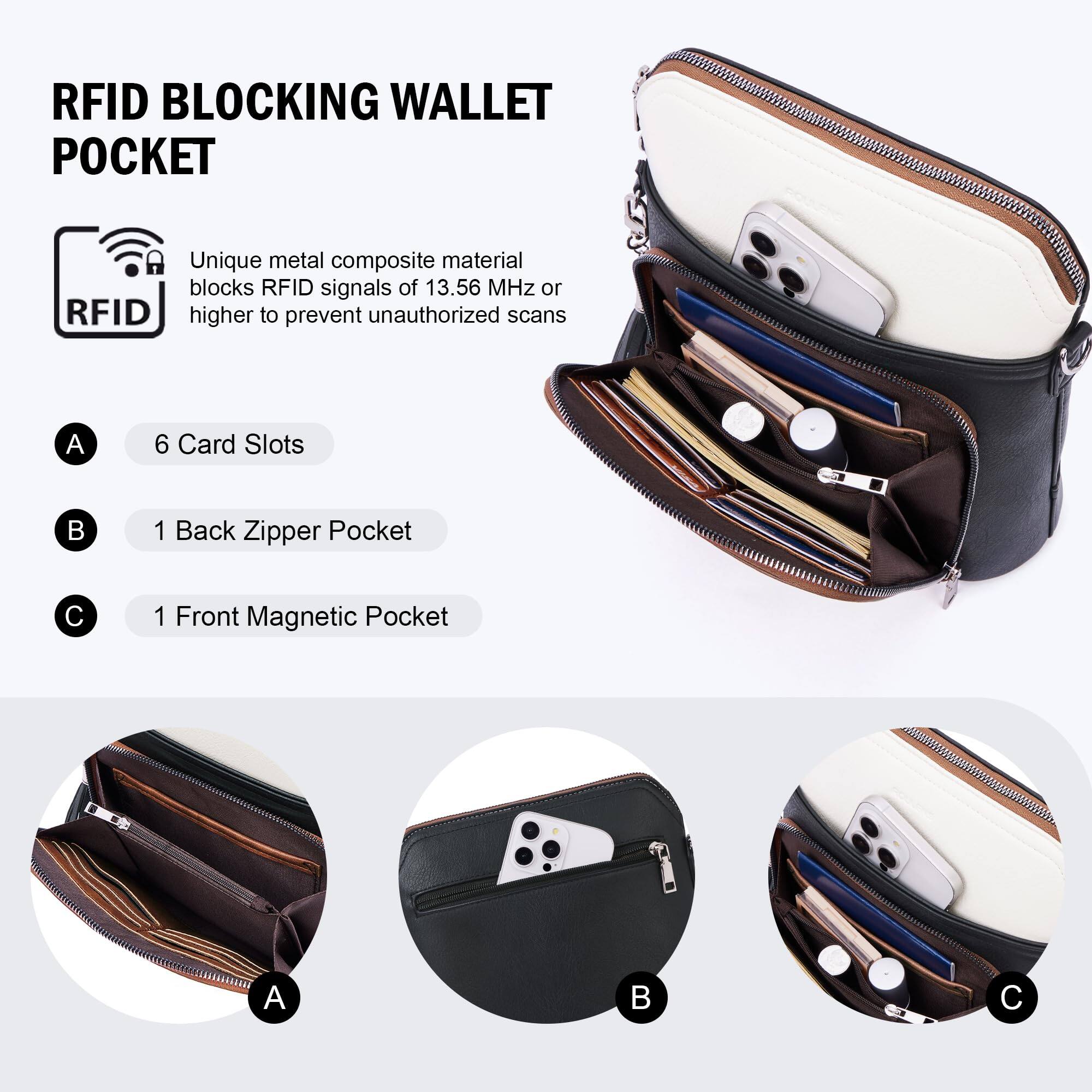 RFID BLOCKING WALLET POCKET

Unique metal composite material blocks RFID signals of 13.56 MHz or higher to prevent unauthorized scans

A. 6 Card Slots

B. 1 Back Zipper Pocket

C. 1 Front Magnetic Pocket