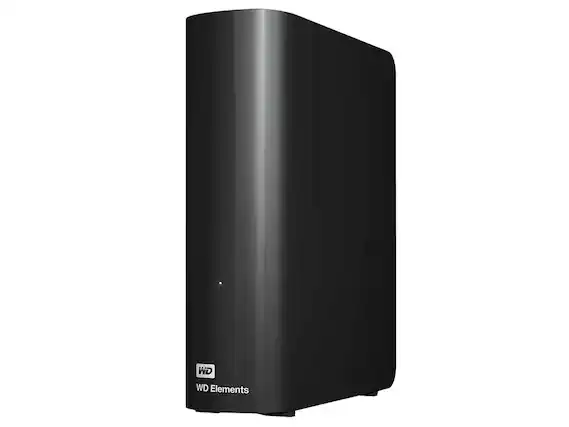 Front. Western Digital - WD Elements 12TB USB 3.0 Desktop External Hard Drive WDBWLG0120HBK-NESN Black - Black.