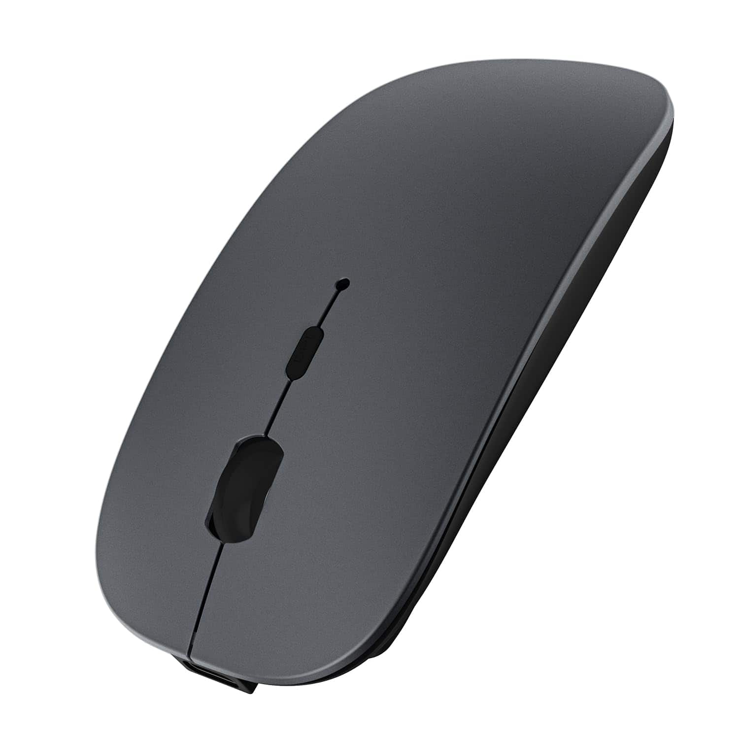 Cozy Serene - Wireless Mouse Black For Laptop/macbook/ipad/android Rechargable Quiet Slim Mice - Wireless - Gray