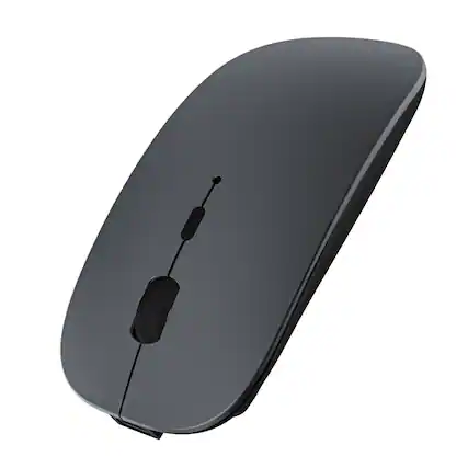 Front. Cozy Serene - Wireless Mouse Black For Laptop/macbook/ipad/android Rechargable Quiet Slim Mice - gray.
