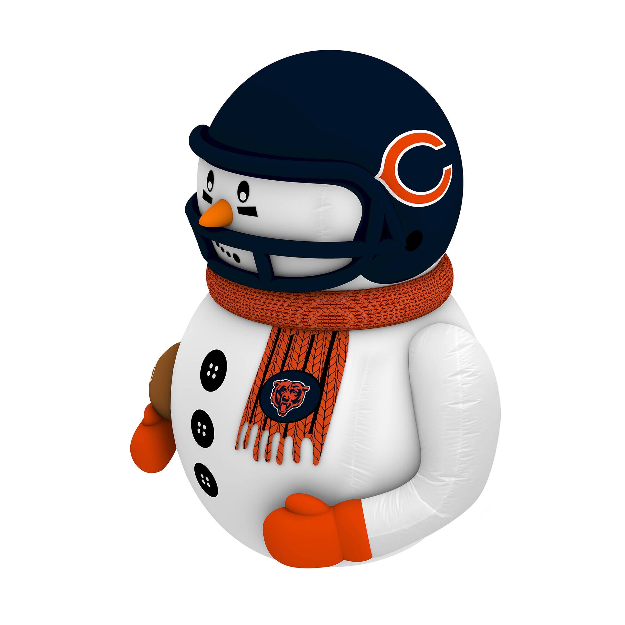 Alt View 1. Sporticulture - Chicago Bears 7' Inflatable Snowman Player - Blue.