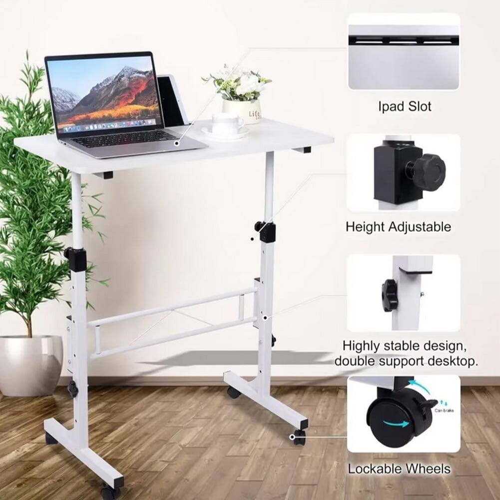 - Ipad Slot
- Height Adjustable
- Highly stable design, double support desktop
- Lockable Wheels
- Can brake