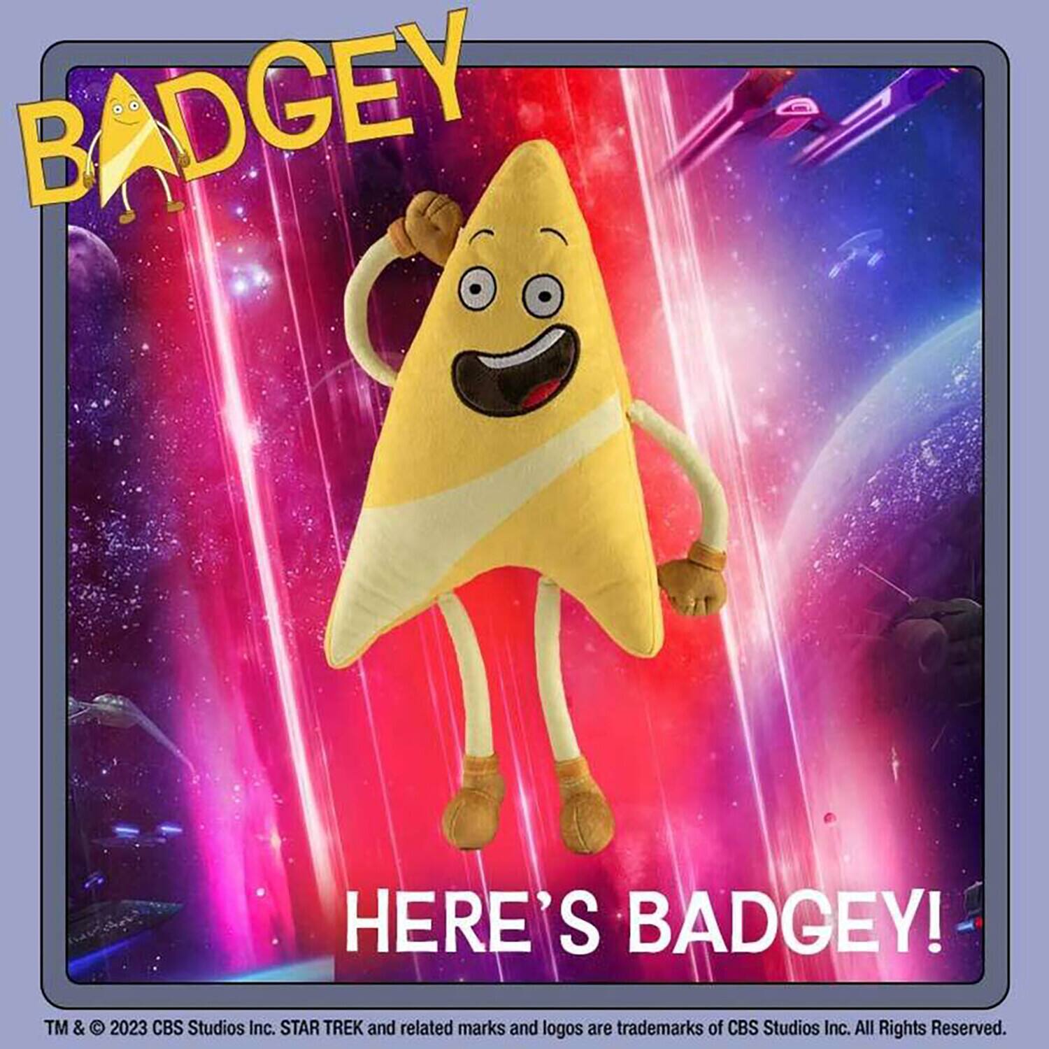 BADGEY  
HERE'S BADGEY!  
TM & © 2023 CBS Studios Inc. STAR TREK and related marks and logos are trademarks of CBS Studios Inc. All Rights Reserved.