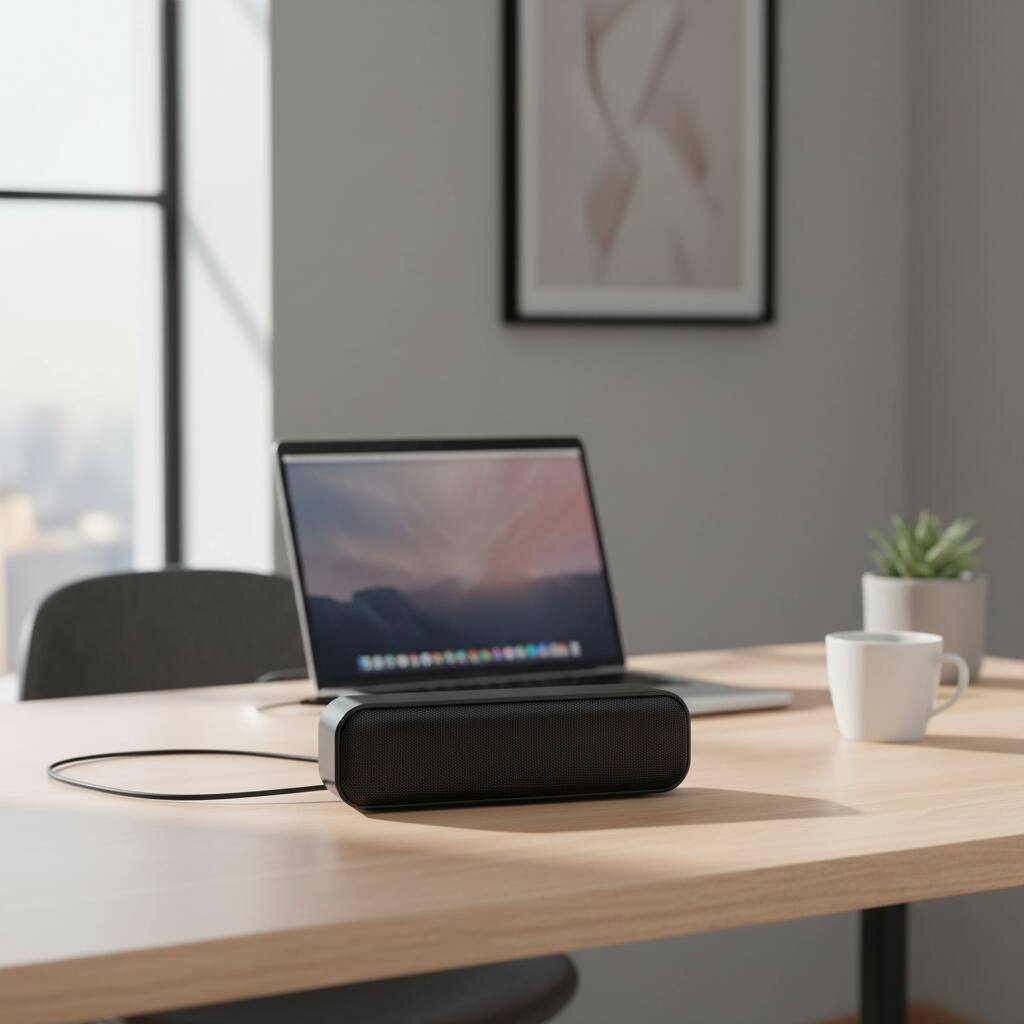 Alt View 2. Dazzed Corner - USB Computer Speaker with Stereo Sound & Bass - Black.