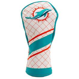 Team Golf - Miami Dolphins Striped Quilted Fairway Headcover - Multicolor