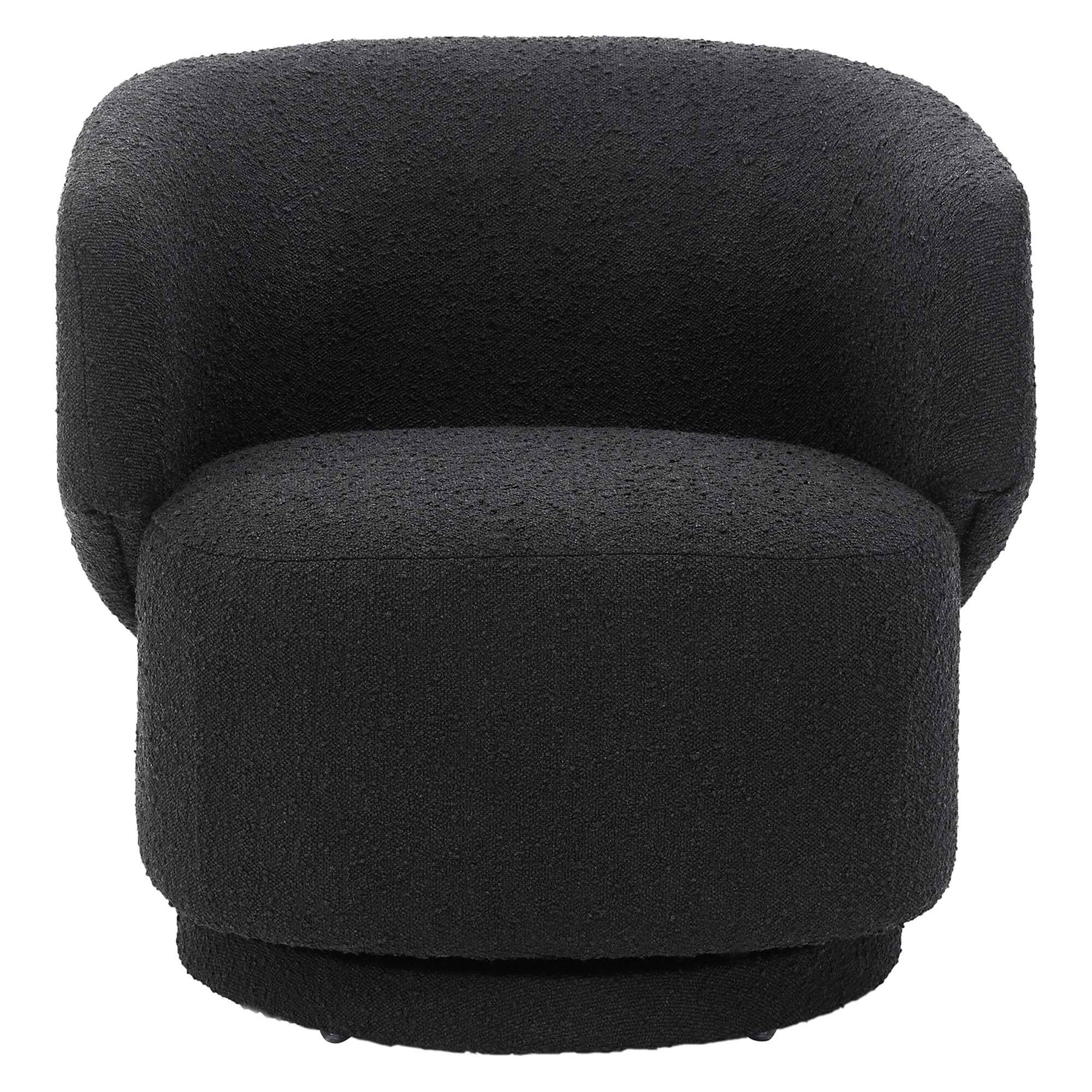 Alt View 4. Modway - Celestia Boucle Fabric Swivel Chair by Modway - Black.