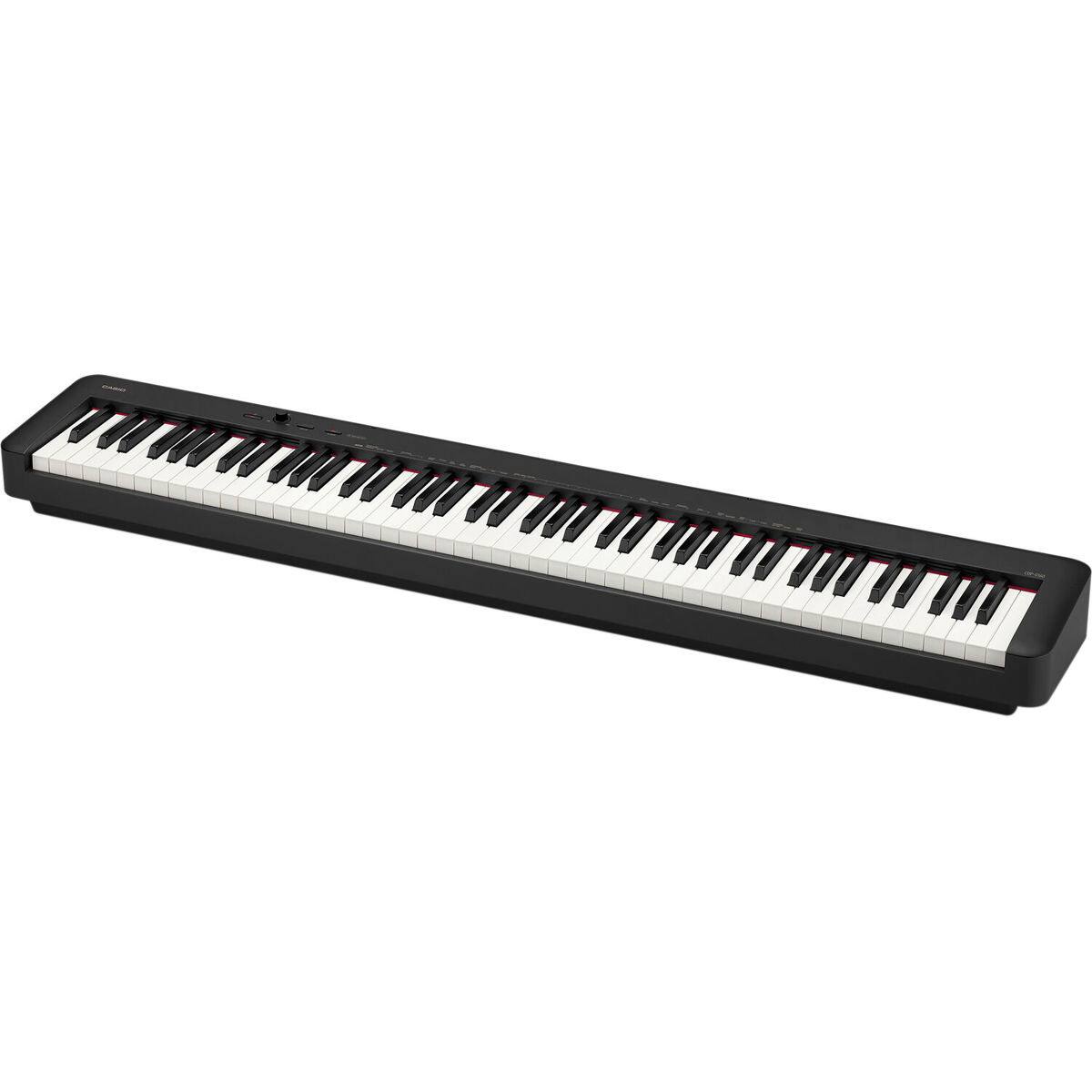 Alt View 1. Casio - Casio CDP-S160 88-Key Compact Piano Keyboard with Touch Response, Black, Bundle with H&A Studio Headphones, Stand,.