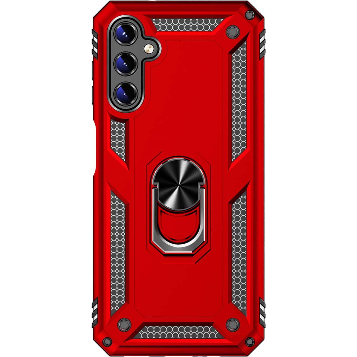 SaharaCase - Military Kickstand Series with Belt Clip Case for Samsung Galaxy A14 5G - Red - Front_Zoom