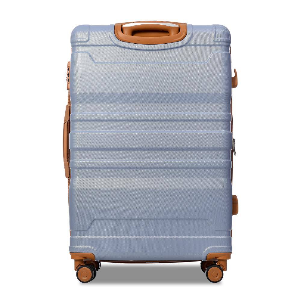 Angle. BreeBe - Luggage Sets 3pcs Expandable ABS Hardshell Suitcase Spinner Wheels TSA Lock 20''24''28'' Lightweight Durable - Blue.