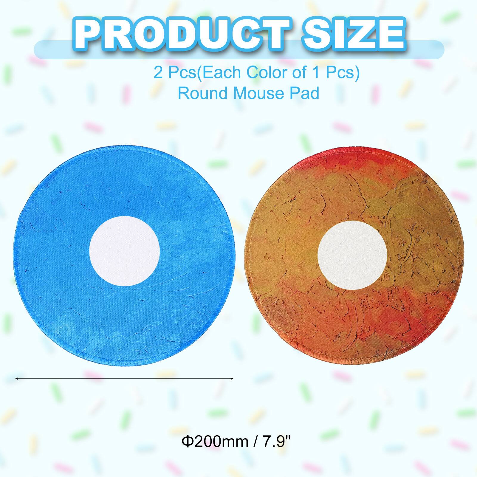 PRODUCT SIZE  
2 Pcs (Each Color of 1 Pcs)  
Round Mouse Pad  
200mm / 7.9"