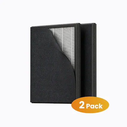 Front. Oneisall - 2PCS HEPA Filter Replacement for Home Pet Air Purifiers - Black.