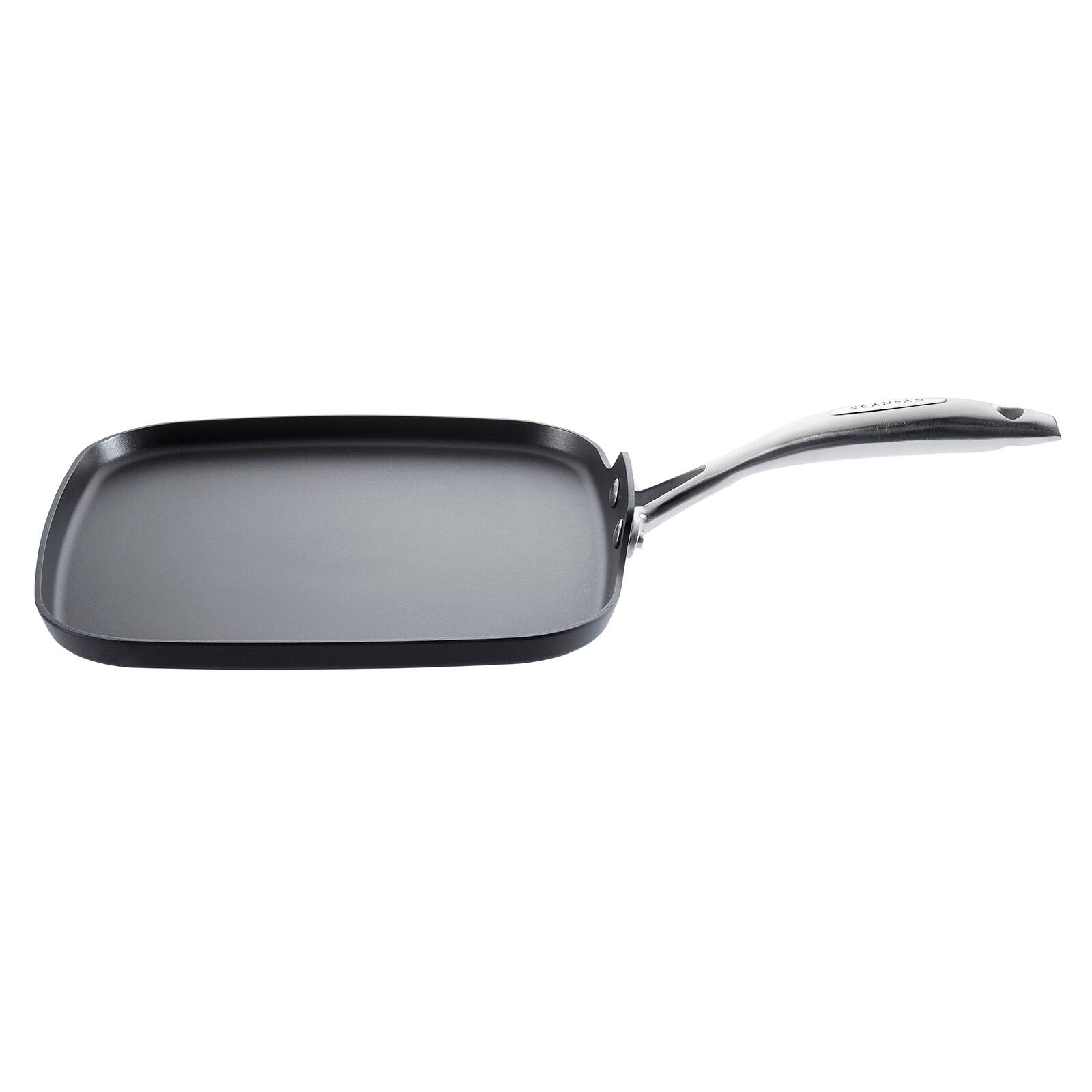 Front. Scanpan - Pro IQ 11 Inch Square Griddle - Black.