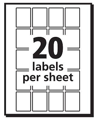 20 labels per sheet