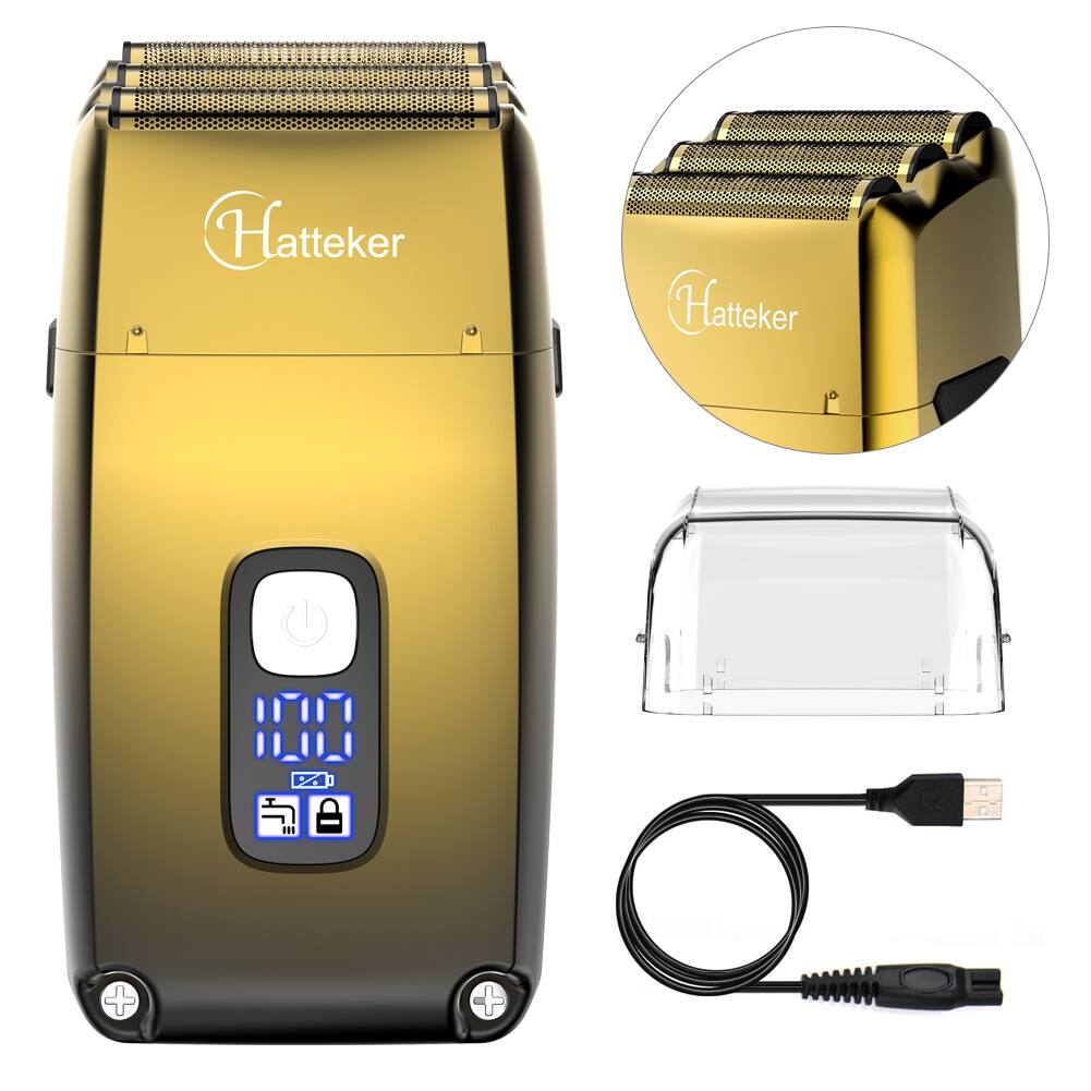 HATTEKER Bald Head Shaver & Facial Hair Trimmer 3 Blade Foil Shaver for ...
