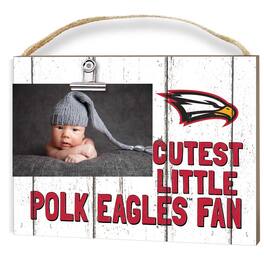 Jardine - Polk State College Eagles 8" x 10" Cutest Little Fan Weathered Team Logo Clip Photo Frame - White