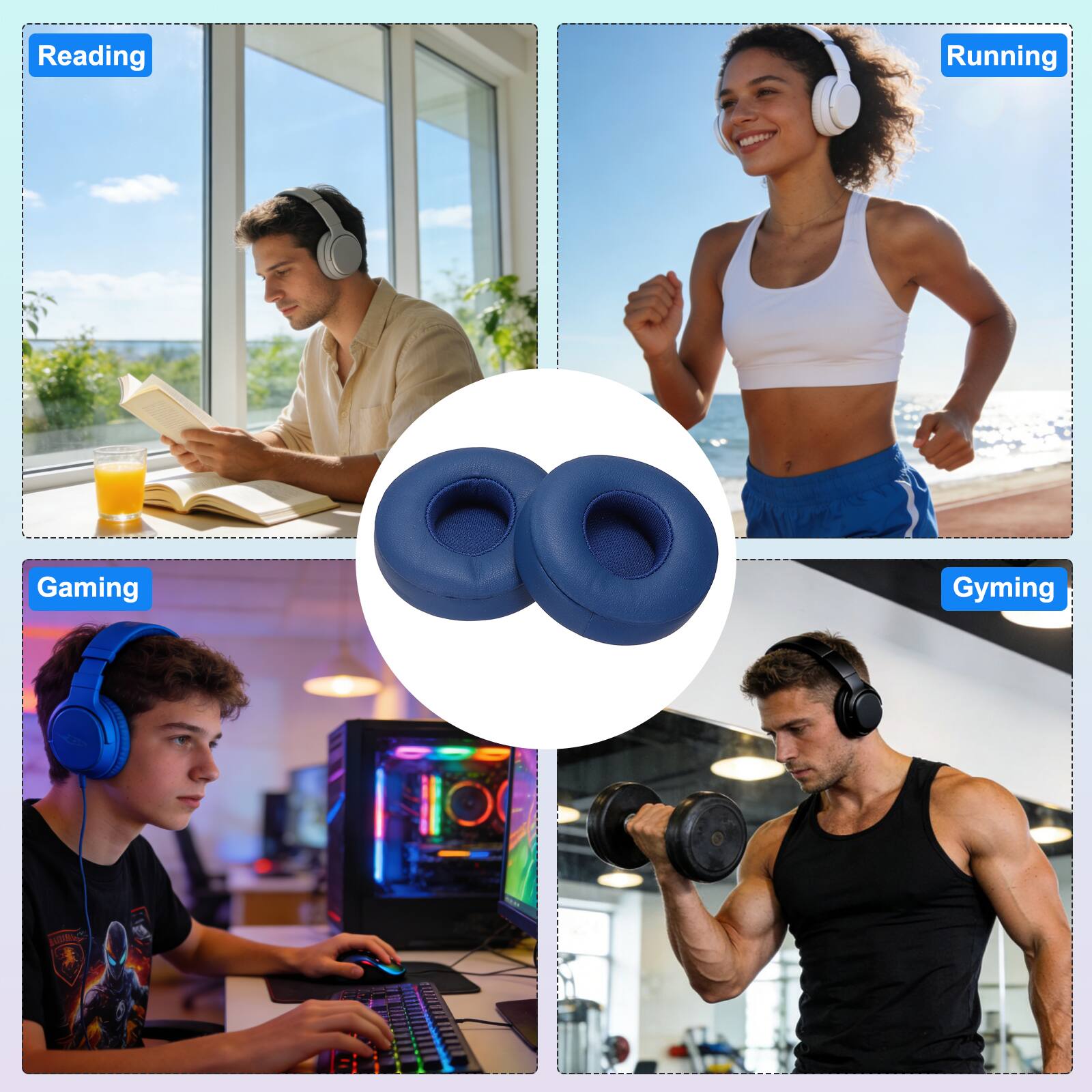 Reading  
Running  
Gaming  
Gyming