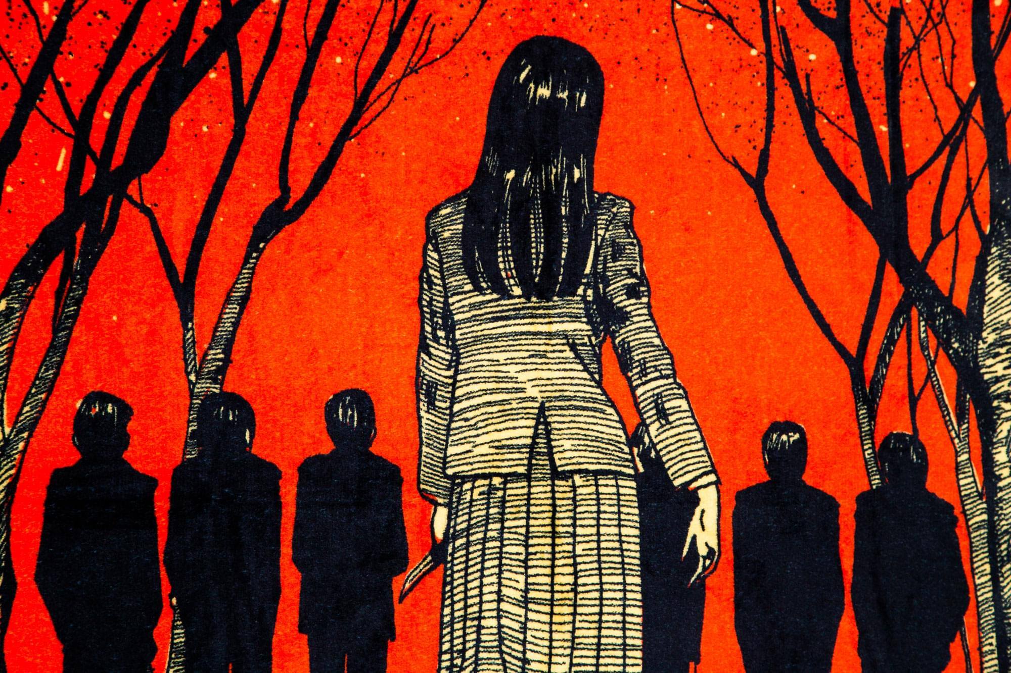 Alt View 2. Just Funky - Junji Ito Fleece Throw Blanket | Cozy Lightweight Blanket | 45 x 60 Inches - Yellow.