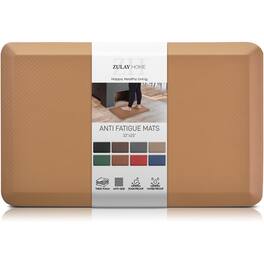 Zulay Kitchen - Zulay Home Large 20 x 32 Inch Anti Fatigue Floor Mat - 3/4 Inch Thick Cushioned Kitchen Mats for Standing - Tan
