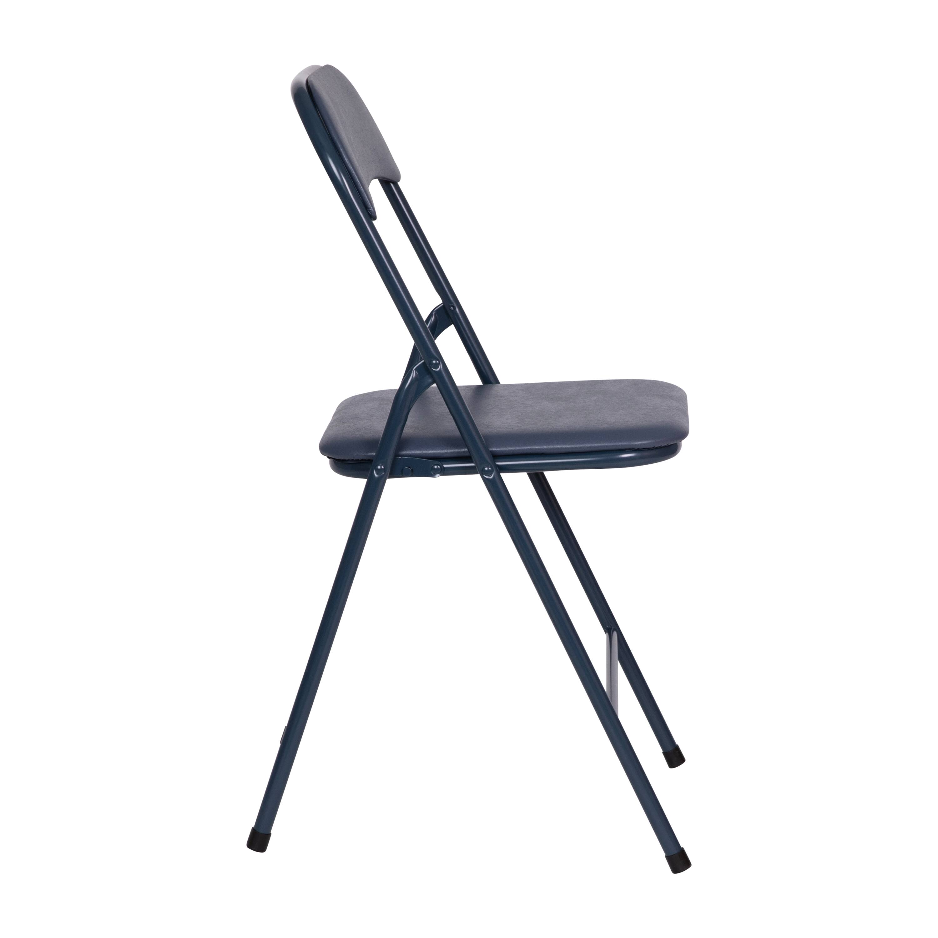 Alt View 7. Emma + Oliver - 5 Piece Folding Card Table and Chair Set - Navy.
