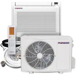 Pioneer - Quantum Ultra 12,000 BTU 1 Ton Mini Split 24.6 SEER Floor-Mount Console Air Conditioner with Heat Pump 230-Volt - White
