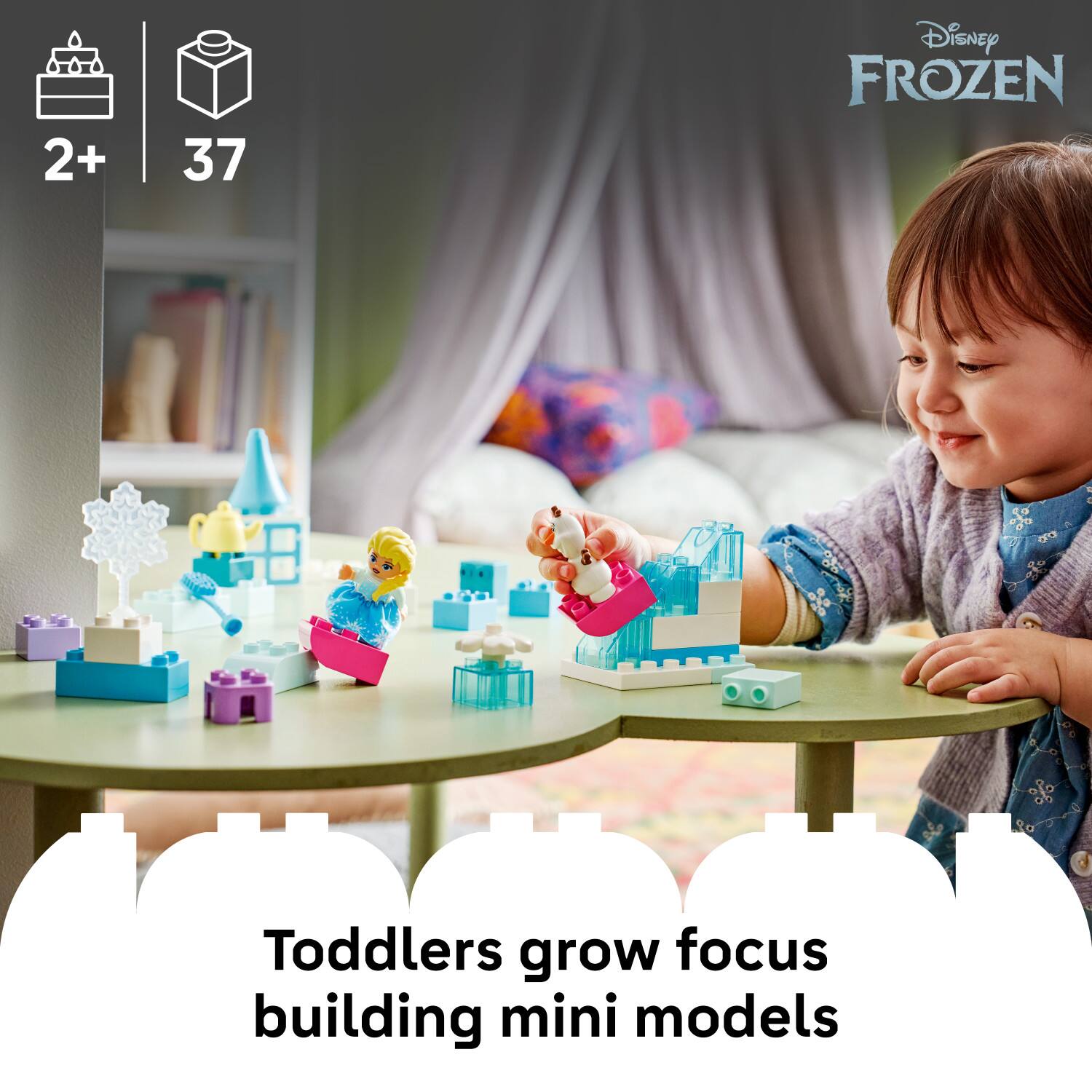 2+ 37 Disney FROZEN  
Toddlers grow focus building mini models