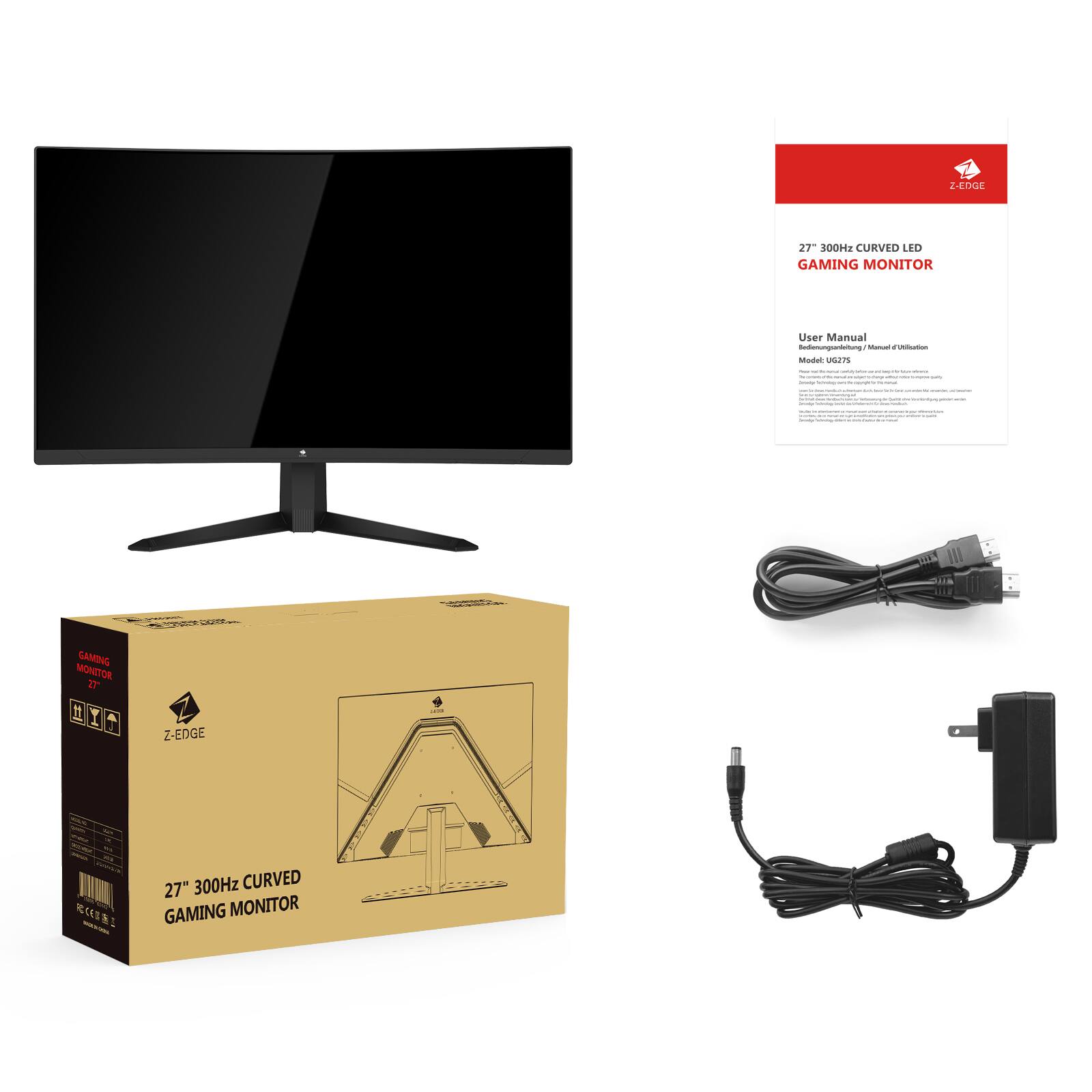 ゅぅぁ Amazon.com: Z-Edge 24-inch Curved Gaming Monitor, Full HD