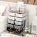 Alt View 3. Costway - 10 Drawer Storage Cart Utility Rolling Trolley Kitchen Office Organizer - Gradient Gray.