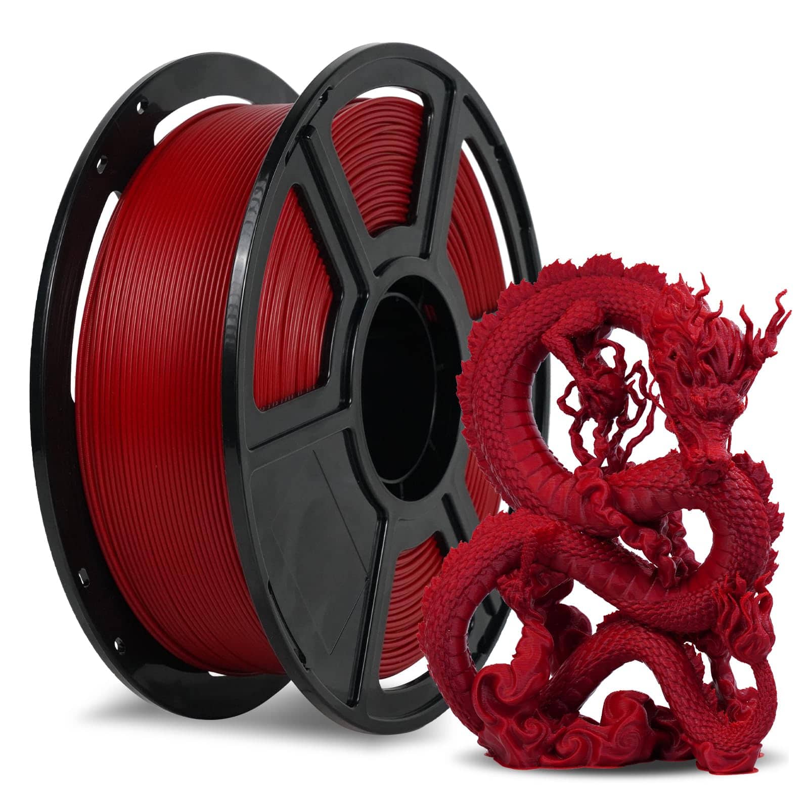 Flashforge - Rapid PLA Filament 1.75mm 500mm/s High Speed Printing, 3D Printer Filament 1kg spool - Ruby Red