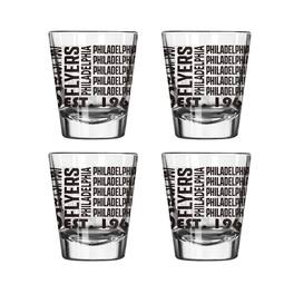 Logo Brands - Philadelphia Flyers 4-Pack 2oz. Shot Glass Set - Multicolor