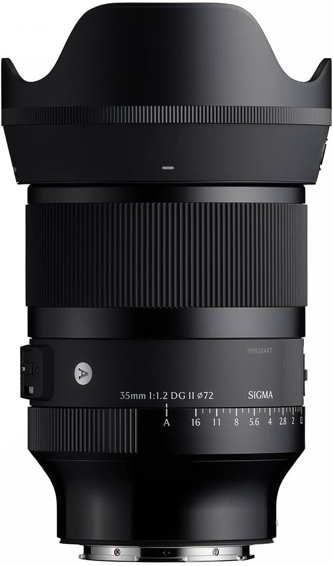 99920447  
35mm 1:1.2 DG II  
72  
SIGMA  
A  
16 11 8 5.6 4 2.8 2